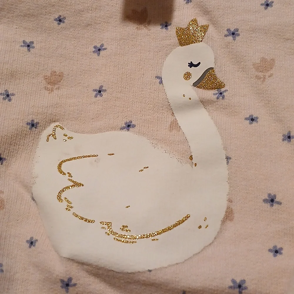 Carters Pink Swan Sweatshirt 2T